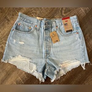 Levi's 501 Original Jean Distressed Shorts-Size 29